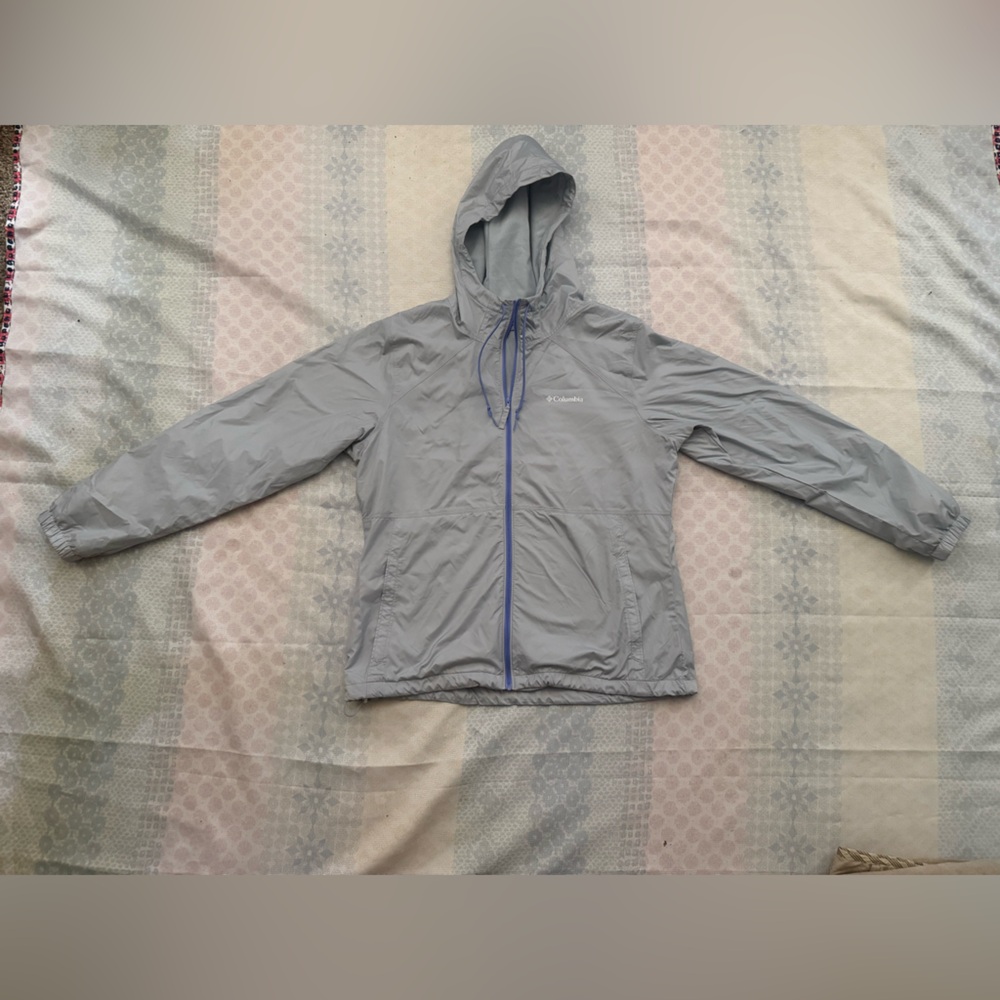 Columbia Blue-Gray Fleece Lined Waterproof Jacket